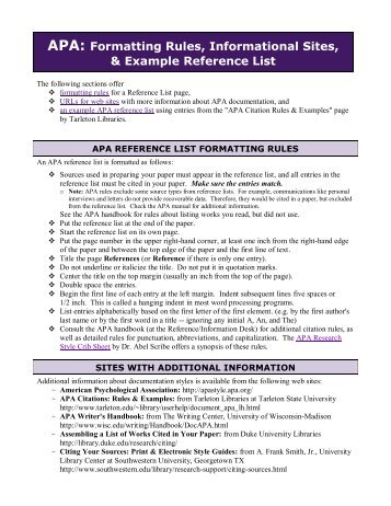 apa format of referencing The authority on apa style and the 6th edition of the apa publication manual find tutorials, the apa style blog, how to format papers in apa style, and other resources to help you improve your writing, master apa style, and learn the conventions of. apa format of referencing The authority on apa style and the 6th edition of the apa publication manual find tutorials, the apa style blog, how to format papers in apa style, and other resources to help you improve your writing, master apa style, and learn the conventions of.