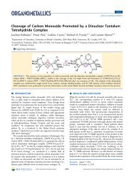 Cleavage of Carbon Monoxide Promoted by a Dinuclear Tantalum ...