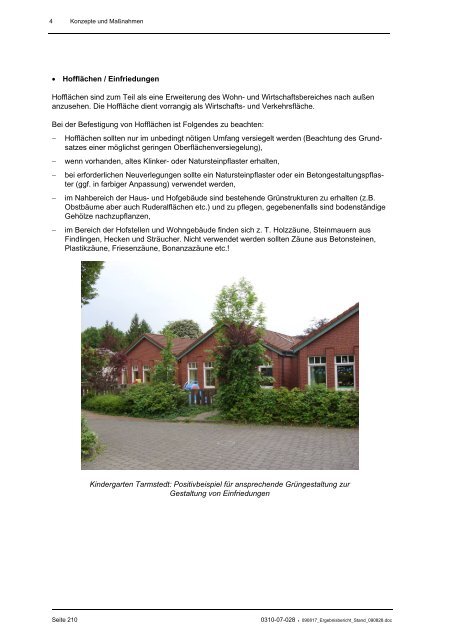 Ergebnisbericht 2009 - Samtgemeinde Tarmstedt