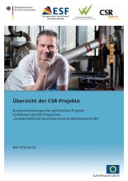 Übersicht der Csr-Projekte - CSR in Deutschland