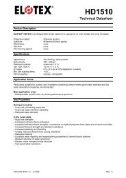 HD1510 Technical Datasheet - Elotex AG