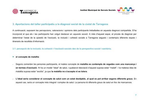 Taller Social i Salut - Ajuntament de Tarragona