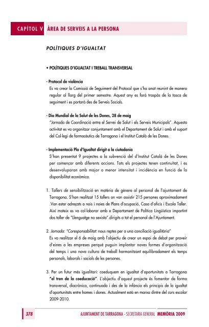 Capítol 5 - Àrea de Serveis a la Persona - Ajuntament de Tarragona
