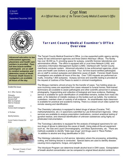 Crypt News - Tarrant County