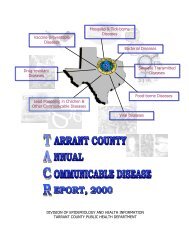 2000 Annual Communicable Disease Report - Tarrant County