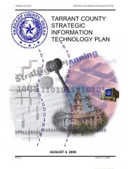 Strategic Information Technology Plan - Tarrant County