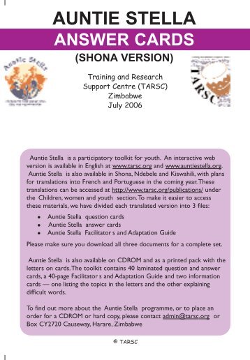 AS Shona anwers.pdf - Training and Research Support Centre