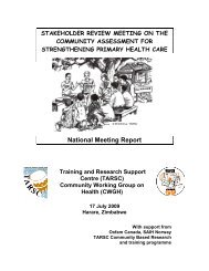 Nat PHC meeting rep Jul09.pdf - Training and Research Support ...