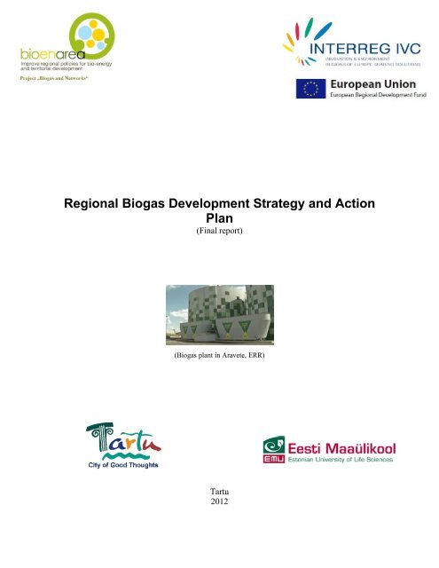 Regional Biogas Development Strategy and Action Plan - Tartu