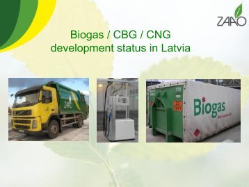 Biogas industry development status in Latvia - Tartu