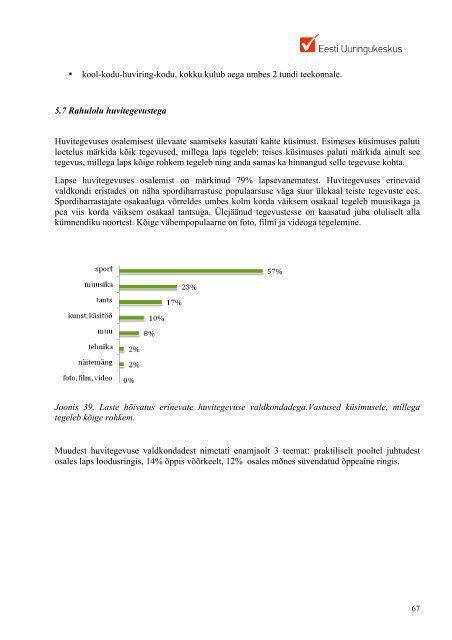 Noorte ja lastevanemate rahulolu arendavate vaba aja ... - Tartu