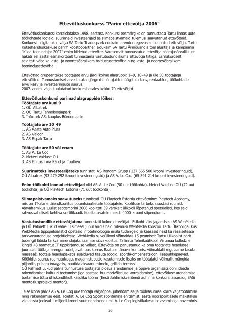 STATISTILINE ÃLEVAADE TARTU 2007