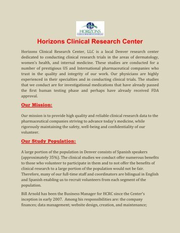 Horizons Clinical Research Center