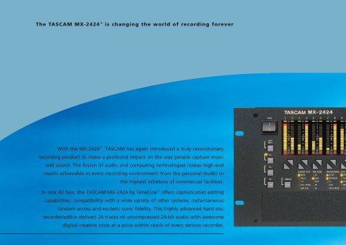 24-Track 24-Bit Hard Disc Recorder/Editor MX-2424 - Tascam