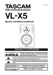 manuale di istruzioni - Tascam