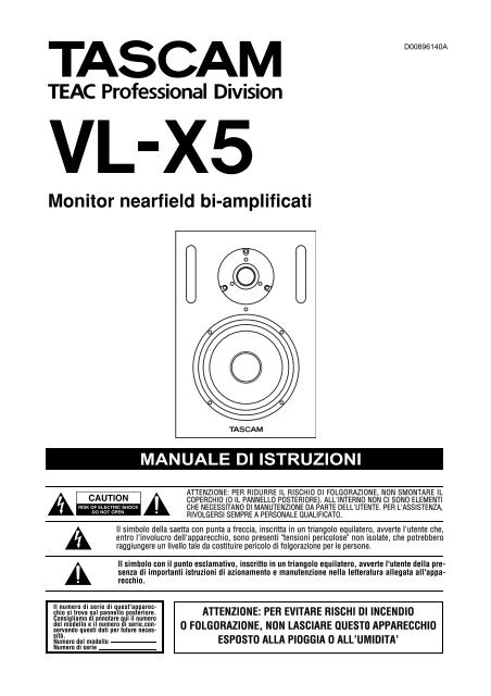 manuale di istruzioni - Tascam