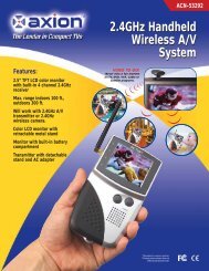 Features: 2.4GHz Handheld Wireless A/V System 2.4GHz Handheld ...