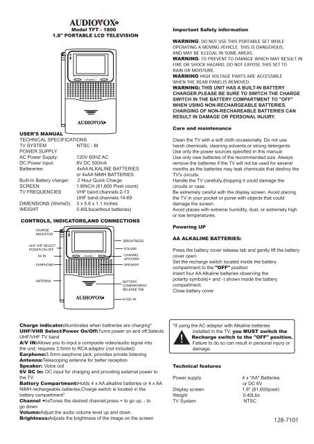 Clear tech sales tv manual