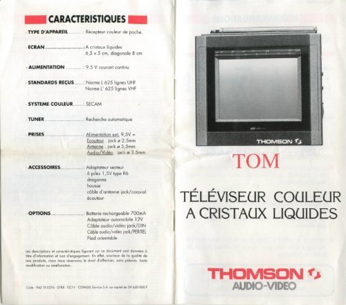 Thomson TCL-11 "TOM"