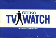 Manual SEIKO TV-Watch