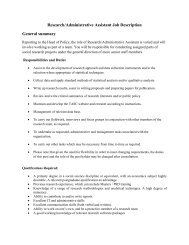 Research/Administrative Assistant Job Description General ... - Tasc