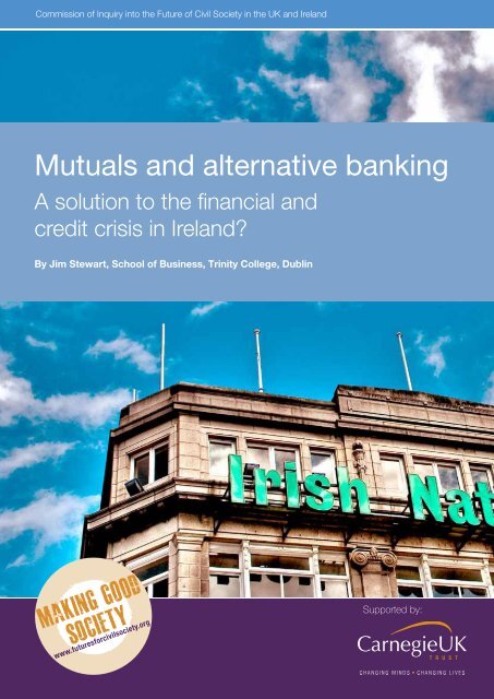 Mutuals And Alternative Banking Tara Trinity College Dublin