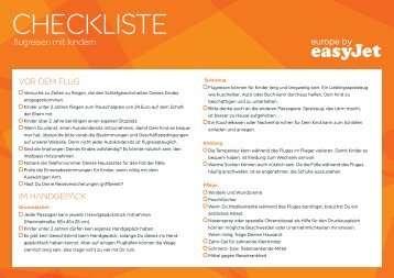 checkliste - EasyJet