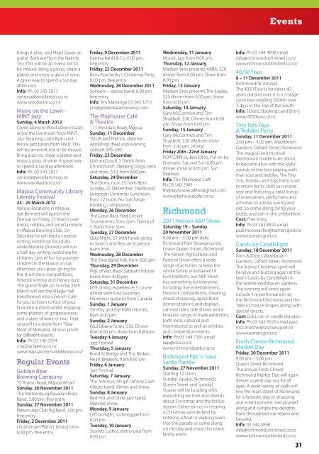 Hummin in Tasman Summer Events Guide 2011-2012