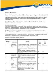 Draft Speed Limit Bylaw 2013-Summary of Information