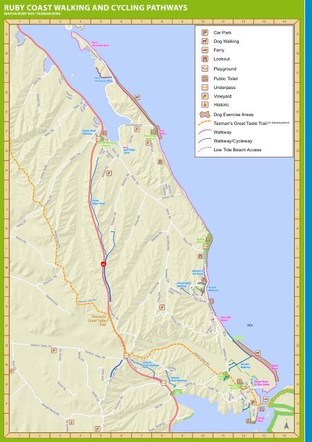 Ruby Coast Walking And Cycling Map - Tasman District Council