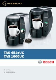 TAS 451xUC TAS 1000UC - Tassimo