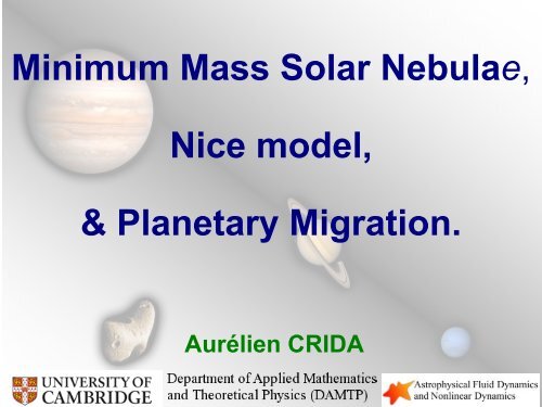 Minimum Mass Solar Nebulae and Planetary Migration