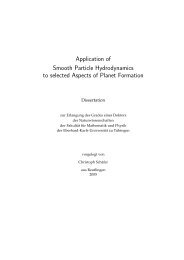 Application of Smooth Particle Hydrodynamics to selected Aspects ...