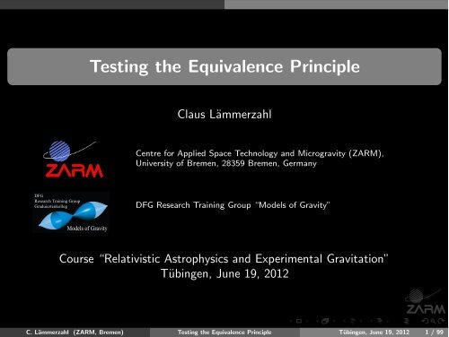 Testing the Equivalence Principle