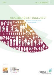 Ungehindert inklusiv! - Report über wirkungsvolles Engagement im Bereich Inklusion