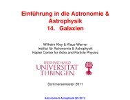 Astronomie & Astrophysik (SS 2011) - Institut fÃ¼r Astronomie und ...