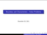 Boundary and Characteristic - Value Problems