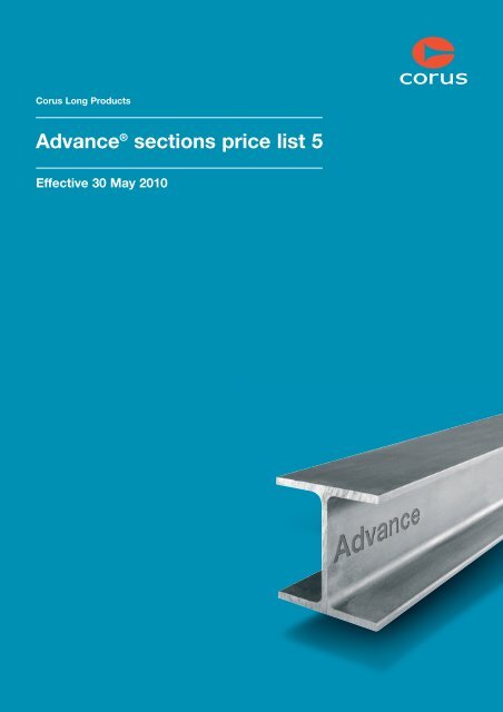 AdvanceÂ® sections price list 5, effective from 30 May 2010 - Tata Steel