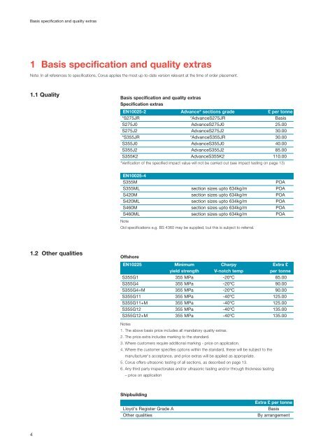 AdvanceÂ® sections price list 5, effective from 30 May 2010 - Tata Steel