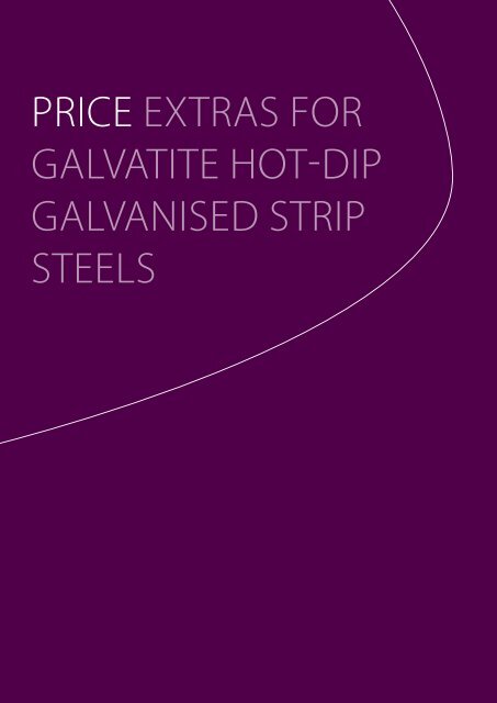 Galvatite hot-dip galvanised strip steels price extras ... - Tata Steel