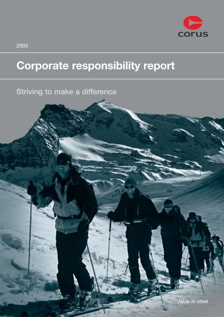 Corporate responsibility report 2005 - Tata Steel