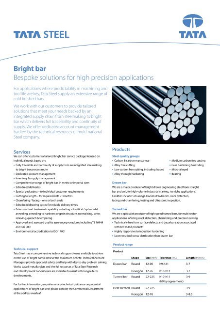 Datasheet (English) - Tata Steel