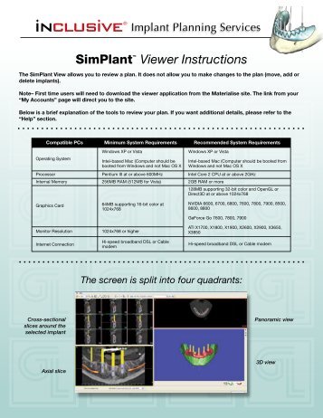 SimPlantâ¢ Viewer Instructions - Glidewell Dental Labs