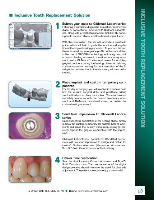 Inclusive Tapered Implant Surgical Catalog - Glidewell Dental Labs