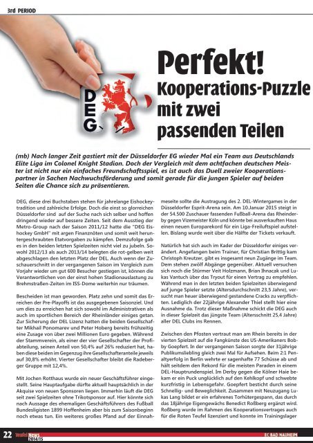 Teufel News 01 2014/15