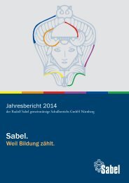 SabeJahresbericht der Sabel Bildungsgruppe 2014 - Nürnberg.