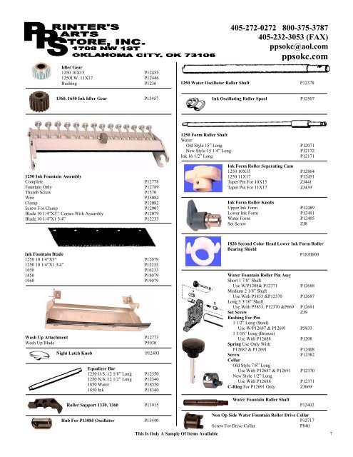 Replacement Parts For Multilith - Ppsokc.com