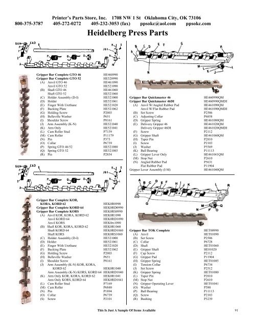 Cutter Parts - Ppsokc.com