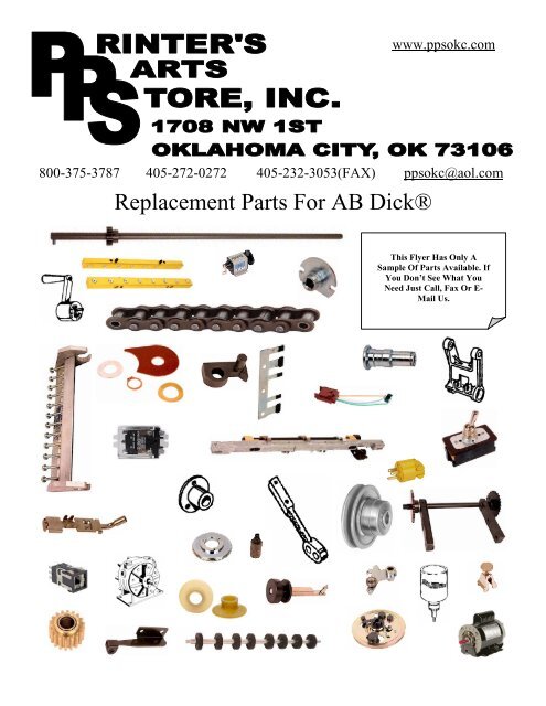 Replacement Parts For AB DickÂ® - Ppsokc.com