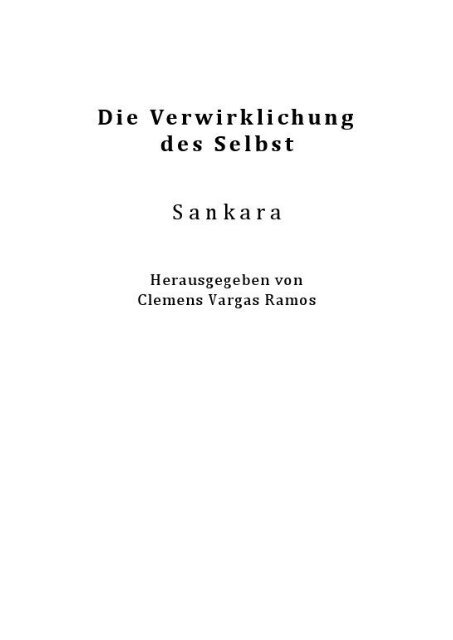 Das verwirklichte Selbst _ Sankara